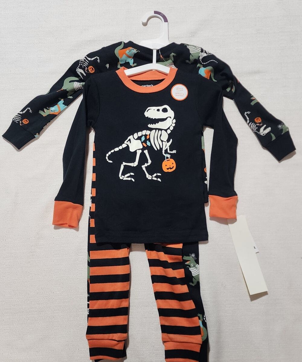 Halloween T-rex pajama 2 pair set for baby 2T carter's